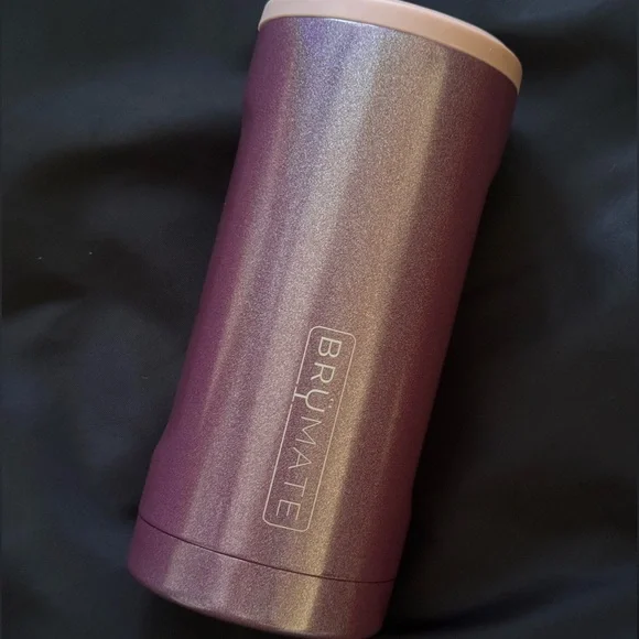 BRUMATE | NWOT Hopsulator SLIM Glitter Rose Gold | 12oz SLIM Cans - Picture 3 of 10